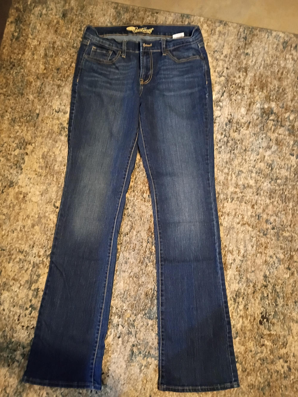 Seven7 Women's Dark Blue Flare Jeans